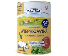 BALTICA Smaki regionów Pork with apple – drėgnas ėdalas šunims – 400g