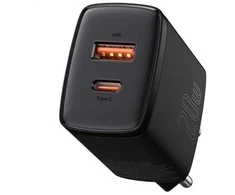 Baseus kroviklis jungiama į tinklą usb, usb-c (juoda)