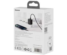 Baseus kroviklis jungiama į tinklą usb, usb-c (juoda)