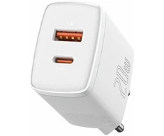 Baseus kroviklis jungiama į tinklą usb, usb-c (balta)