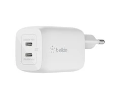 Įkroviklis - Belkin WCH013vfWH 65W GaN Dvigubas USB-C Baltas