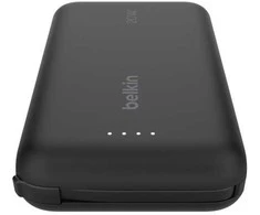 Belkin 10 000 mAh 20W įmontuotas kabelis USB-C juoda
