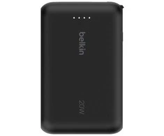 Belkin 10 000 mAh 20W įmontuotas kabelis USB-C juoda