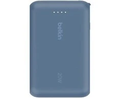 Belkin 10 000 mAh 20W įmontuotas kabelis USB-C mėlyna