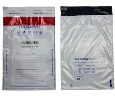 Bestpak Safemoneybag saugūs depozitiniai vokai skaidrūs B5 190mmx260mm+35mm 100 vnt. pakuotėje