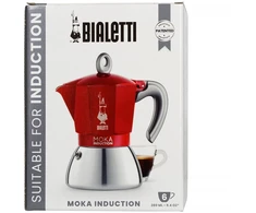 Kavos aparatas Bialetti naujas moka indukcinis 6tz kavos virimo aparatas, raudonas