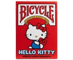 Žaidimų Kortos - Bicycle Hello Kitty 52 Kortos, 3 Džokeriai, Oro Pagalvės Apdaila