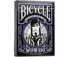 Bicycle Wednesday Addams kortos – kolekcinės, pokeriui ir magams