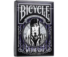 Bicycle Wednesday Addams kortos – kolekcinės, pokeriui ir magams