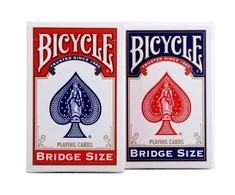 Bicycle Rider Back Bridge Size Žaidimų Kortos (Raudonos)