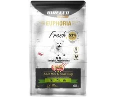 Šunų Maistas - BIOFEED Euphoria Fresh Adult kalakutiena &amp; triušiena 500g XS/S
