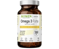 BIOWEN Omega 3 Forte 1000 mg EPA, 500 mg DHA – food supplement for humans – 90 capsules