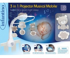 Bkids Muzikinė karuselė 3w1 Infantino smėlio spalvos