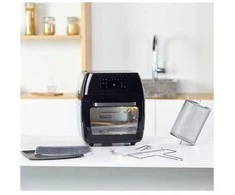 Black &amp; Decker Gruzdintuvė su piekarnikiem juodas+decker air fryer bxafo1200e (1700w)