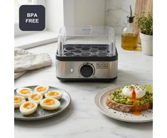Black &amp; Decker juodas+decker Juodas &amp; Decker BXKS4800E 400 W 6-egg egg cooker
