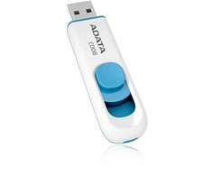 Adata flashdrive c008 64gb usb 2.0 baltas&amp;mėlynas