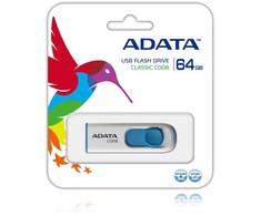 Adata flashdrive c008 64gb usb 2.0 baltas&amp;mėlynas