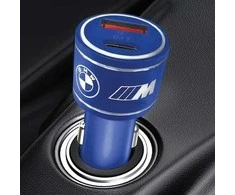 BMW Automobilinis įkroviklis 20w PD-QC 3.0 greitas įkrovimas mėlynas