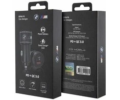 BMW Įkroviklis samochodowa 20w pd-qc 3.0 fast charging juoda