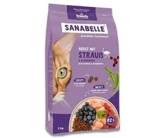 BOSCH Sanabelle Adult Ostrich & mėlynės – sausas kačių maistas – 2kg