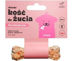 AZANKI Hipoalerginis elnio odos kaulas su triušiu ir probiotikais šuniukams - šunų skanėstas - 10 cm