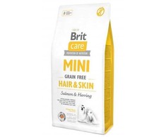 Brit care mini hair&amp;skin lašiša&amp;herring - sausas maistas šuniui - 7kg