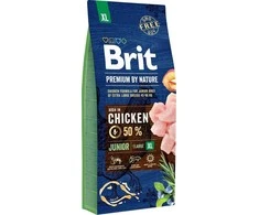 Brit premium by nature junior xl- sausas maistas šuniukams didelėms veislėms - 15 kg