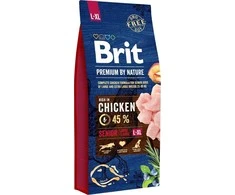 Brit premium by nature senior l-xl - sausas maistas su vištiena šunims starszych didelėms veislėms i olbrzymich - 15 kg