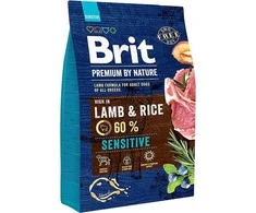 Brit premium by nature sensitive su ėriena ir ryžiais - sausas maistas su ėriena i ryżem šuniui - 3kg