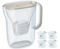 „Brita Style Essential“ filtro ąsotis + 4 „Maxtra Pro Pure Performance“ filtro kasetės (smėlio spalvos)