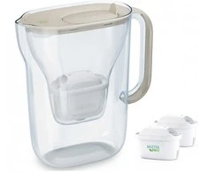 Brita Style Essential filter jug + 2 Maxtra Pro Pure Performance filter cartridges (sand-coloured)