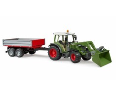 Bruder Fendt Vario 211 traktorius su priekiniu krautuvu ir savivarčiu