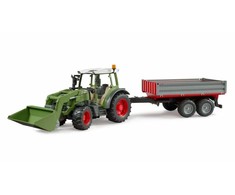 Bruder Fendt Vario 211 traktorius su priekiniu krautuvu ir savivarčiu
