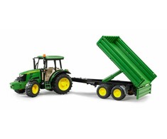Bruder John deere 5115m vilkikas su savivarte priekaba