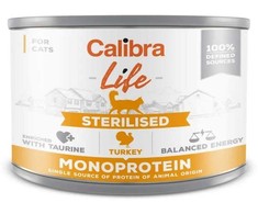 Kačių Maistas - CALIBRA Cat Life Sterilised kalakutiena Drėgnas Maistas 200g Be Grūdų