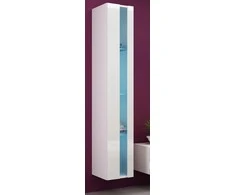 Cama sieninė lentyna VIGO NEW 180/40/30 (spalva: balta/blizgi balta)