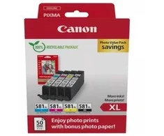 Canon Daugiapakis „cli-581xl“ juodos/mėlynos/geltonos spalvos „photo value“ 2052c006