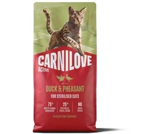 Carni Love Active Cat antis ir fazanas Sterilised – sausas kačių maistas – 6kg