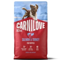 Carni Love Active Dog Puppies su lašiša ir kalakutiena - dry dog food - 4kg