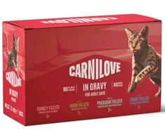 Carni Love Cat Pouch Gravy Box - wet cat food - 12x85g
