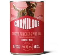 Carni Love Dog kalakutiena&amp;elniena&amp;šerniena - wet dog food - 400g