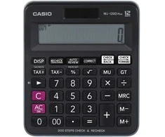 Casio mj-120d plus stacionarus skaičiuotuvas, juodas, 12 skaitmenų ekranas