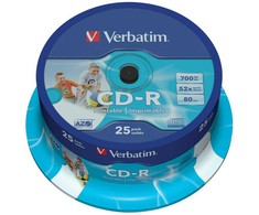 Verbatim Cd-r 52x 700mb 25p cb printable 43439