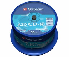 Verbatim Cd-r 52x 700mb 50p cb dlp crystal 43343