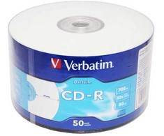 Verbatim Cd-r 52x 700mb 50p sp spausdinama papildoma apsauga 43794