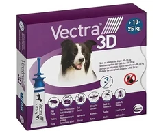CEVA Vectra 3D (10-25kg) - anti-parasite drops for dogs - 3 x 2,5ml