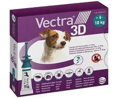 CEVA Vectra 3D (4-10kg) - anti-parasite drops for dogs - 3 x 1ml