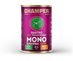 CHAMPER Gastro Monoprotein kalakutiena – drėgnas ėdalas šunims – 400g