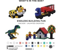 Clics toys Creative Statybiniai kaladėlės „Nano Clics“ – kūrybingi statybininkai – 500 elementų (NC003)