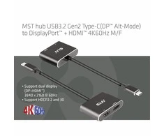 Club 3D I/O HUB USB-C DP/HDMI Juodas
